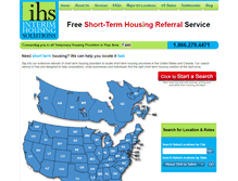 Tablet Screenshot of interimhousingsolutions.com